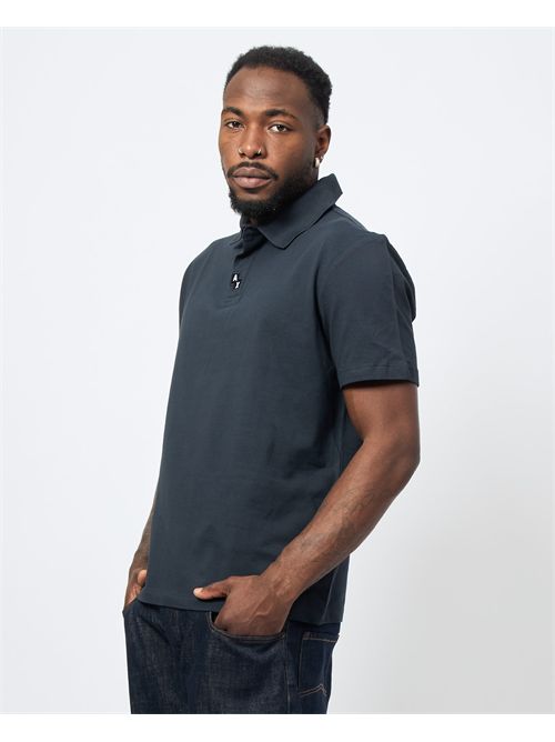 Armani Exchange blue polo with logo on buttons ARMANI EXCHANGE | XM000474-AF13108UB101